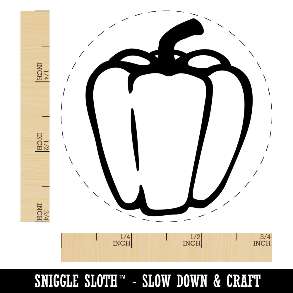 Sweet Bell Pepper Self-Inking Rubber Stamp for Stamping Crafting Planners
