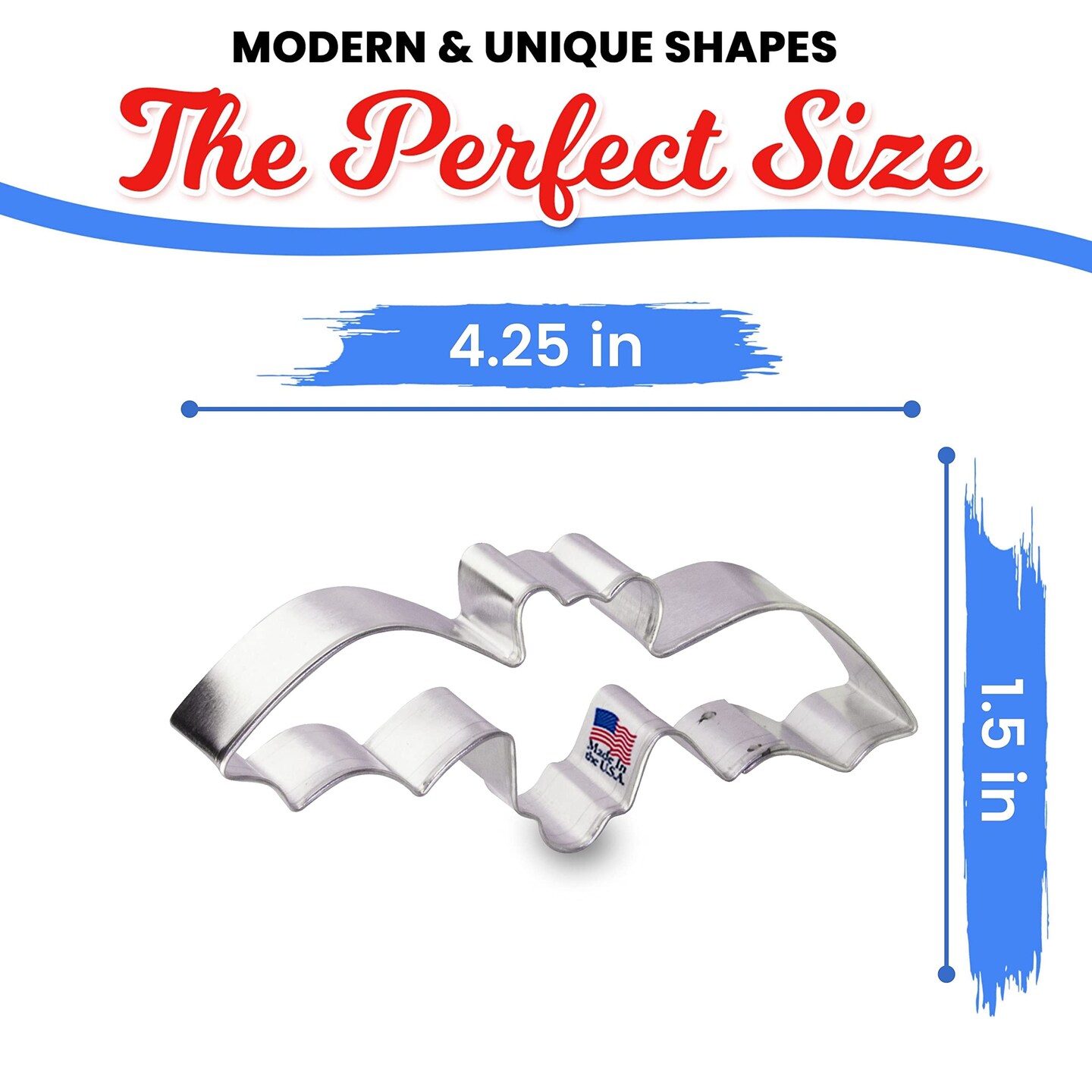 CookieCutter.Com Bat Cookie Cutter 4.5 Inch –Tin Plated Steel Cookie Cutters – Made In The USA