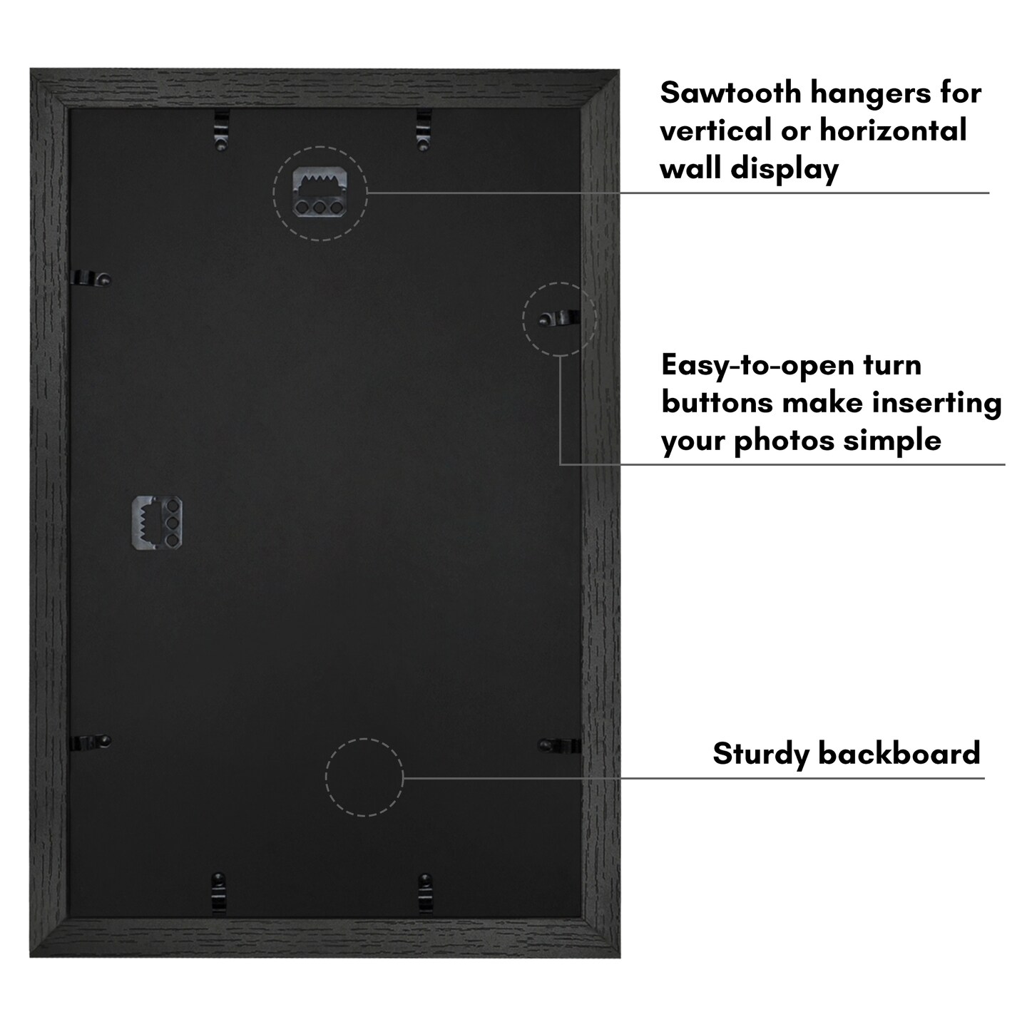 Americanflat Picture Frame with Wide Molding with Mat - Modern Wide Molding Photo Frame - Shatter Resistant Glass - Hanging Hardware - Includes Easel