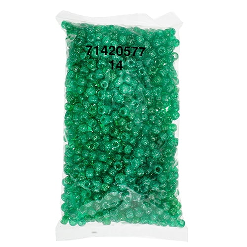 John Bead 9mm Sparkle Plastic Pony Beads, 1000pcs