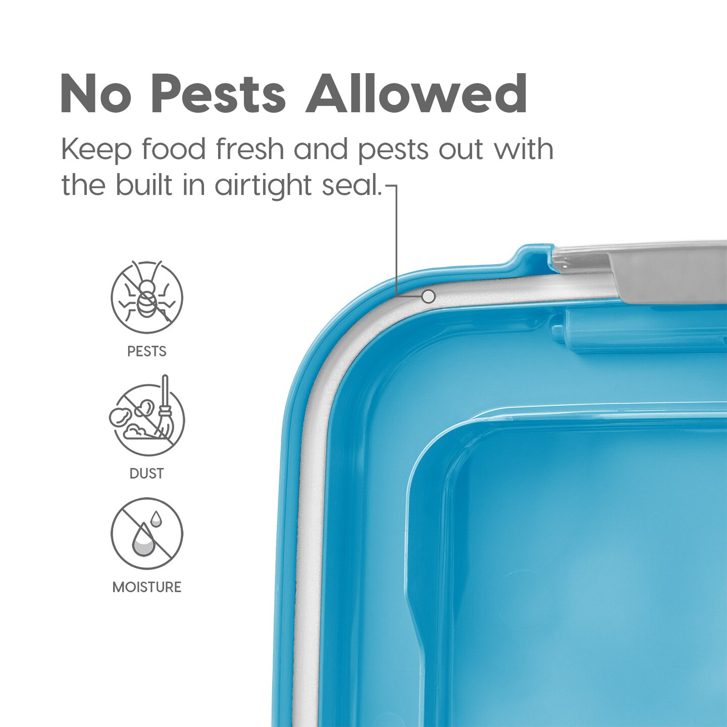 IRIS USA 30lbs+11lbs Airtight Pet Food Storage Container Combo with Scoop and Casters, up to 41lbs