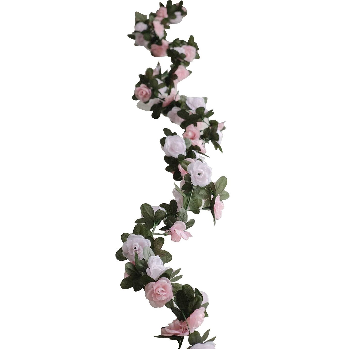 2 Silk 8 ft Mini Rose Hanging Garlands