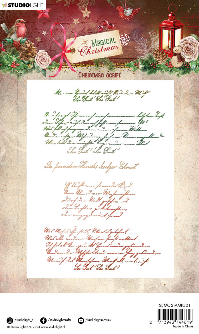 Studio Light SL Clear Stamp Christmas Script Magical Christmas ...