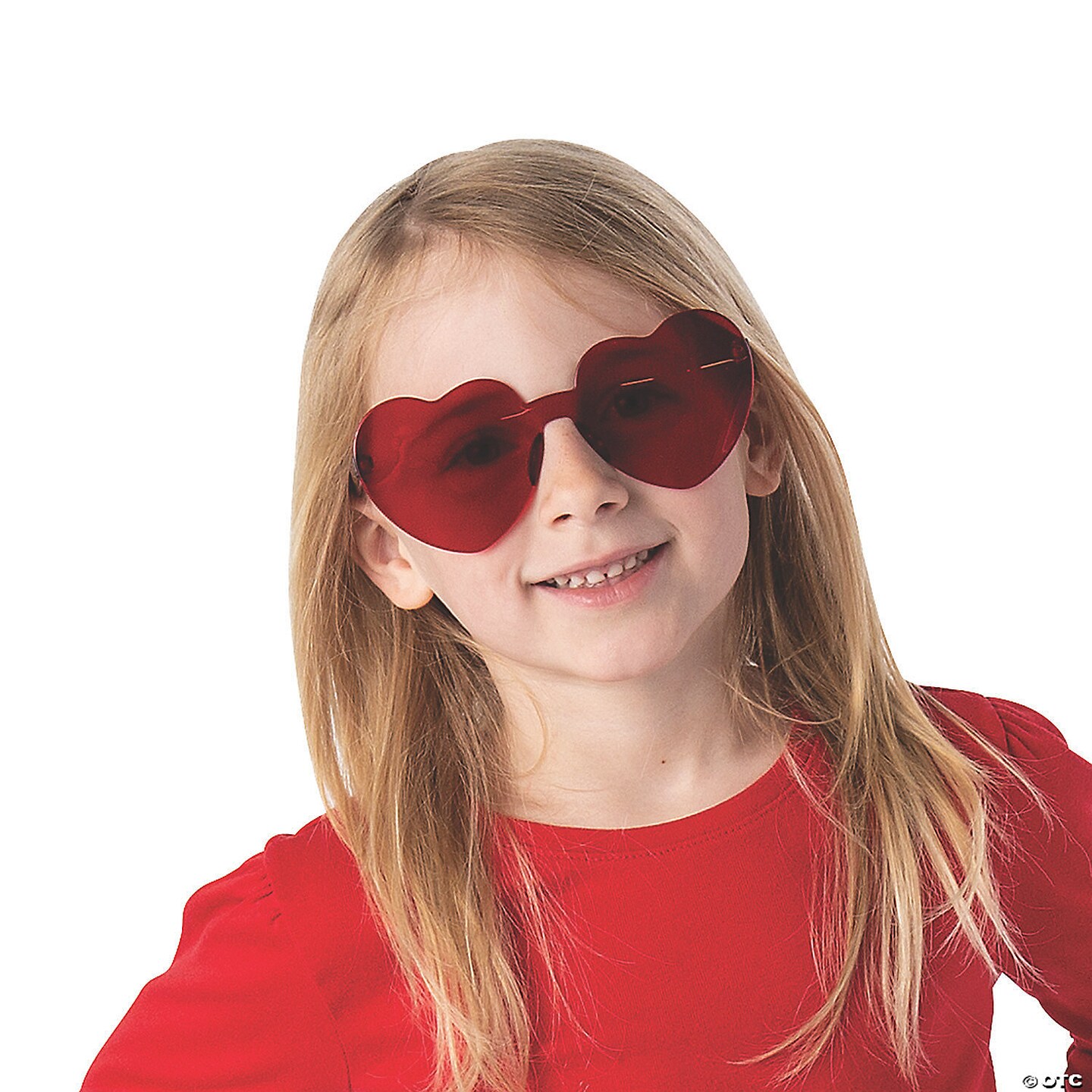 Kids Valentine Rimless Heart Glasses - 12 Pc.