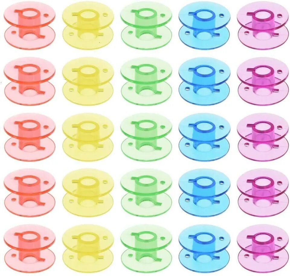 Kitcheniva 25 Pcs Colorful Empty Bobbins Size A Class 15