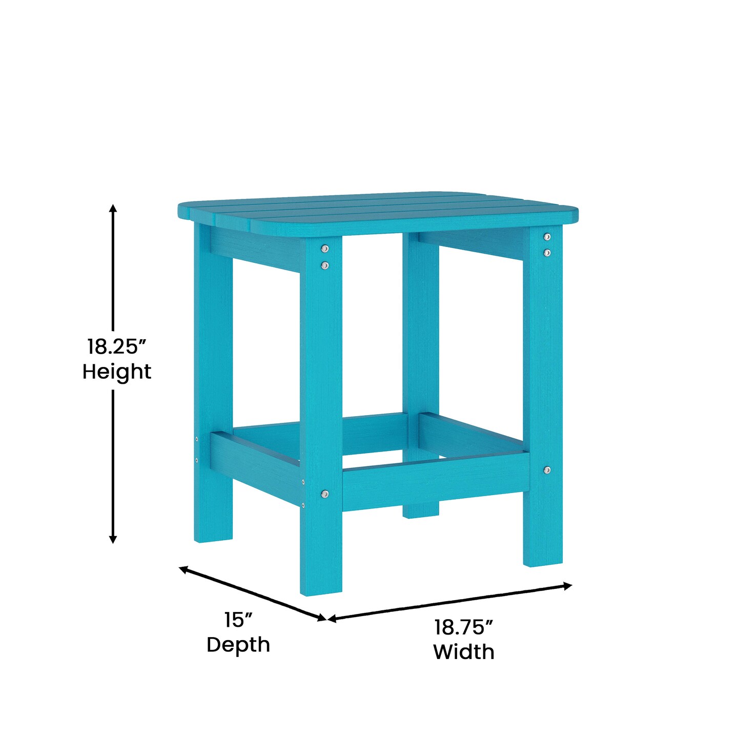 Merrick Lane Solvang 3-Piece Adirondack Chairs/Table Set for Indoor/Outdoor Use with 2 Adjustable Lounge Chairs with Cup Holders and Side Table with Shelf
