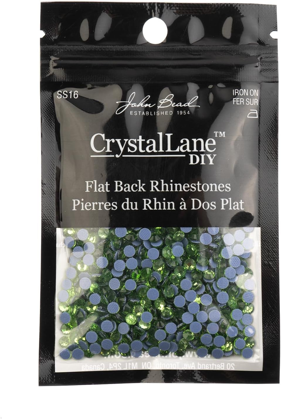 Crystal Lane DIY SS16 (4mm) Hot-fix Glass Flat Backs Rhinestones, 1440pcs