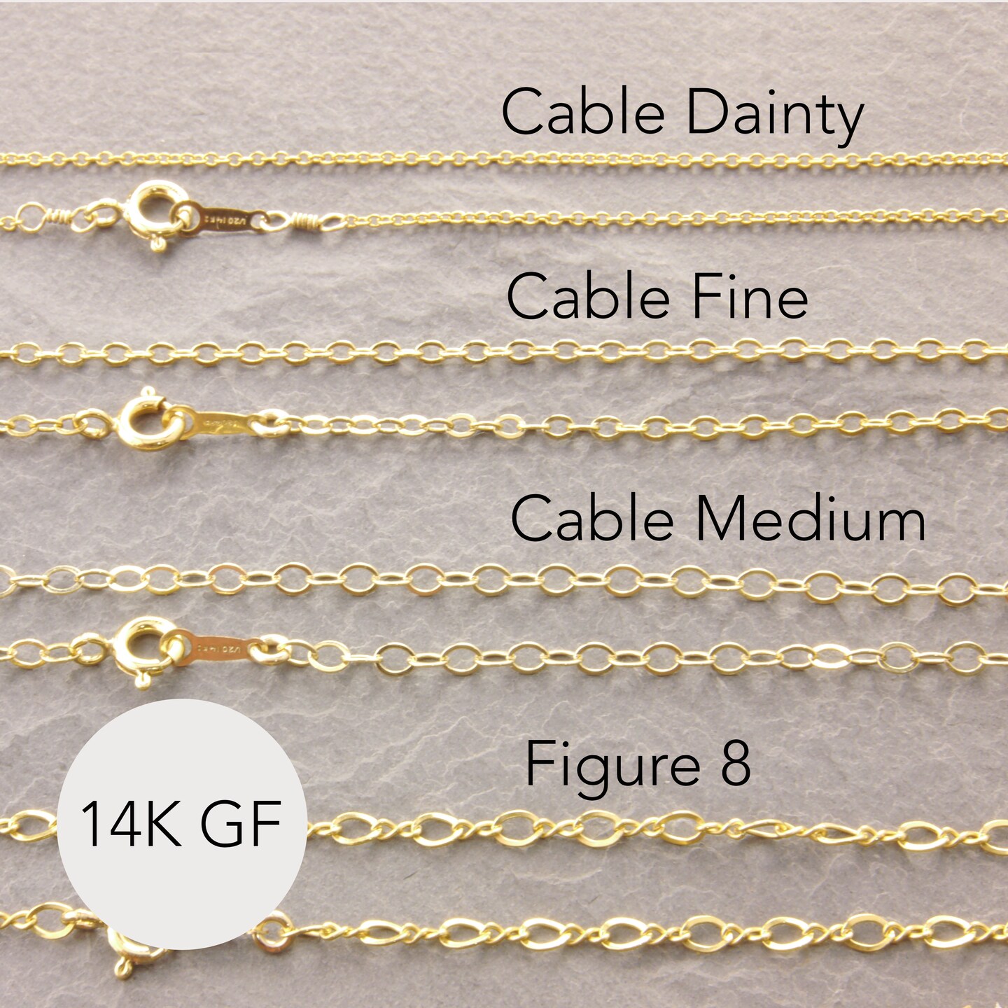 14k Gold Filled Necklace Chain hot - Real Gold Chain - 14k Gold Cable Chain - Dainty Gold Chain