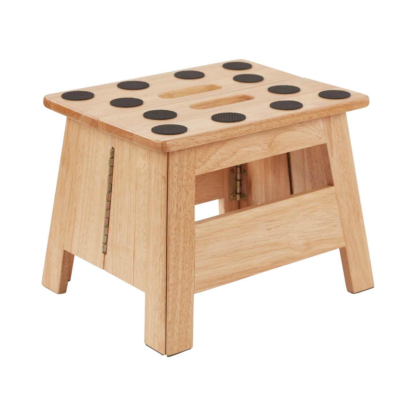 Folding Step Stool with Handle, Kids Furniture, Natural