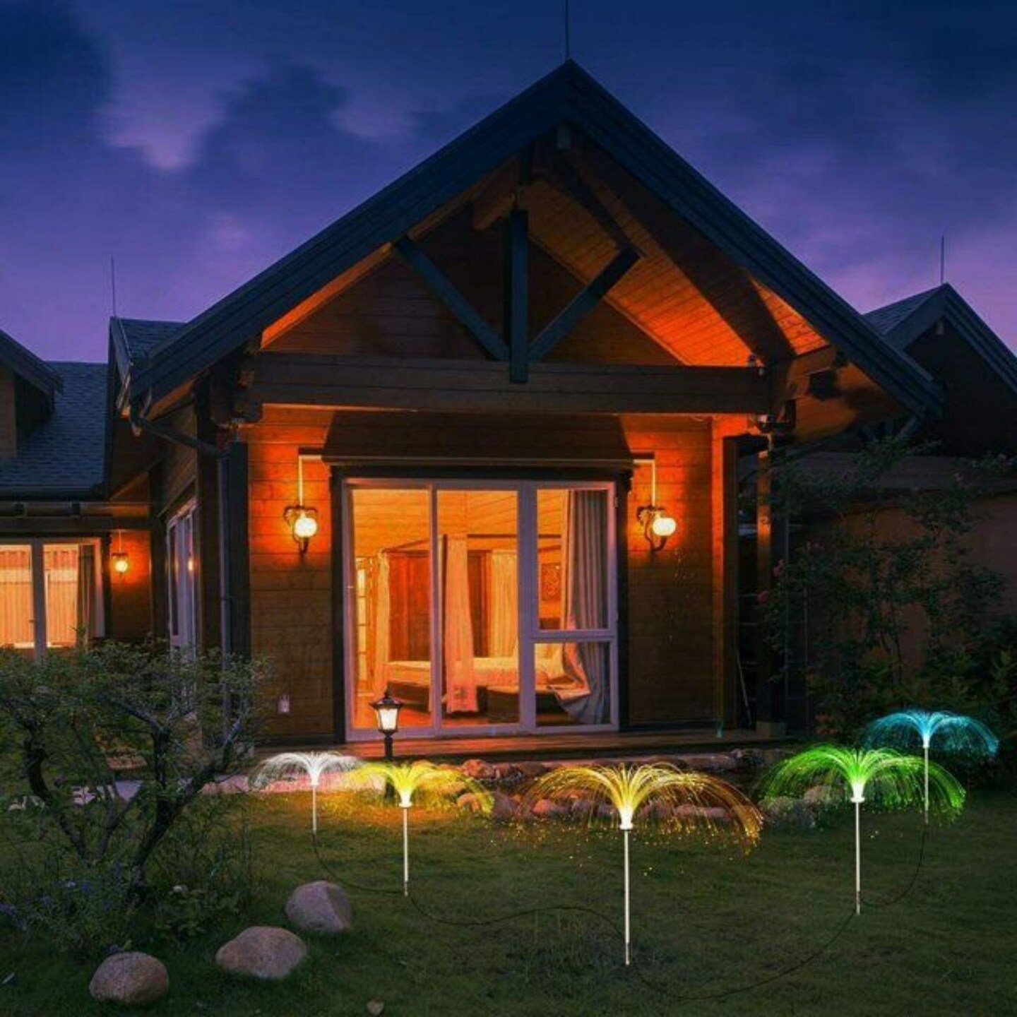 5pcs Solar Powered Garden Lights Outdoor Jellyfish Lamp