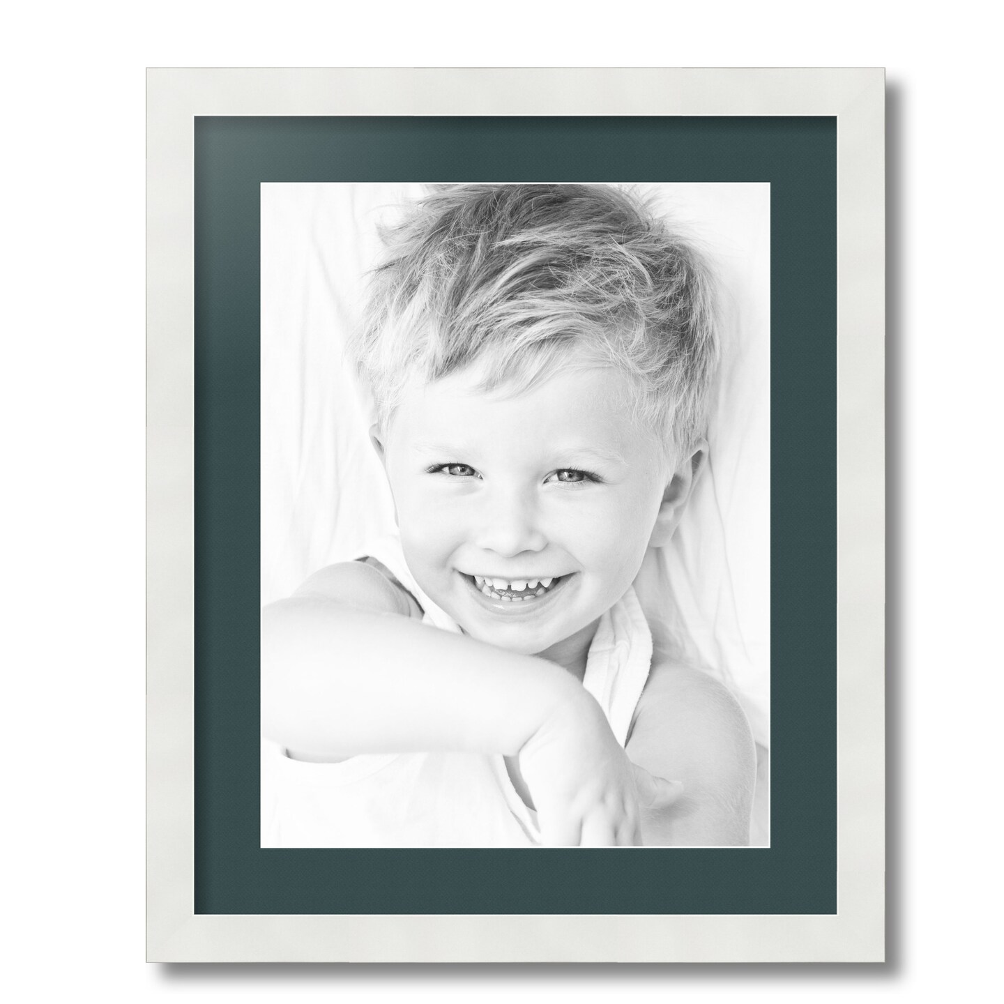 ArtToFrames 17x21" Matted Picture Frame with 13x17" Single Mat Photo Opening Framed in 1.25" White and 2" Mat (FWM-3966-17x21)
