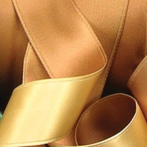 The Ribbon People Gold Double Faced French Wired Craft Ribbon 1&#x22; x 54 Yards