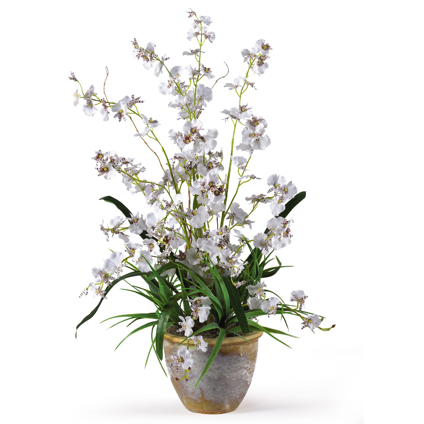 Nearly Natural 26&#x22; Dancing Lady Silk Orchid Artificial Floral Arrangement