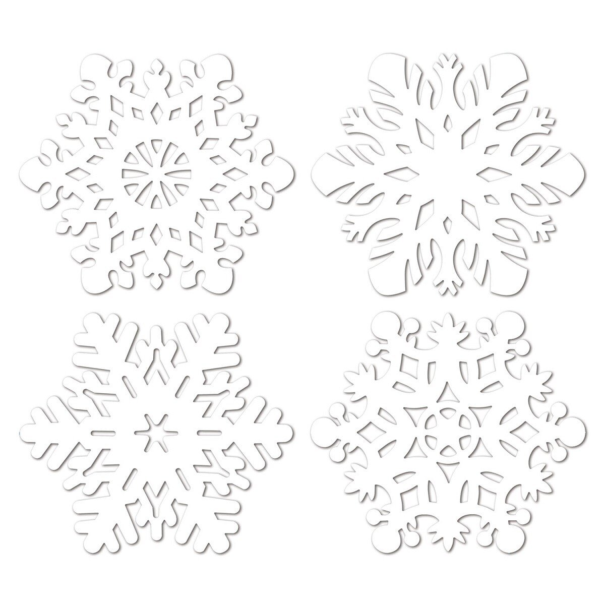 Beistle Club Pack of 24 Die-Cut Snowflake Christmas Party Cutout Decorations 14.5"