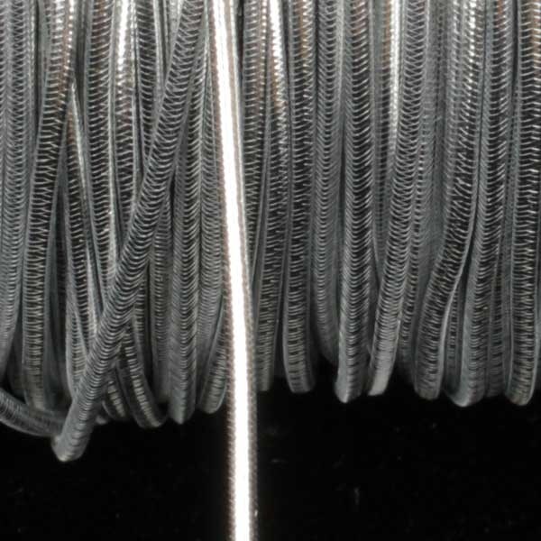 The Ribbon People Silver Braided Elastic Craft Cord 0.25&#x22; x 218 Yards
