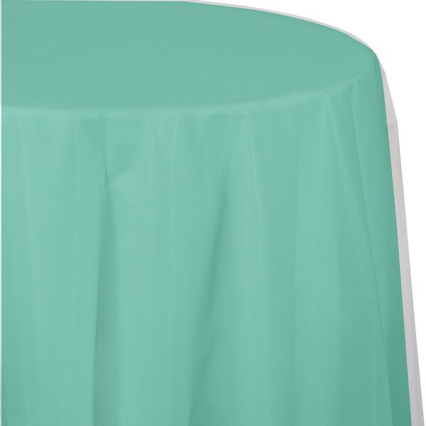 Party Central Club Pack of 12 Mint Green Round Heavy-Duty Tablecloth 82&#x22;