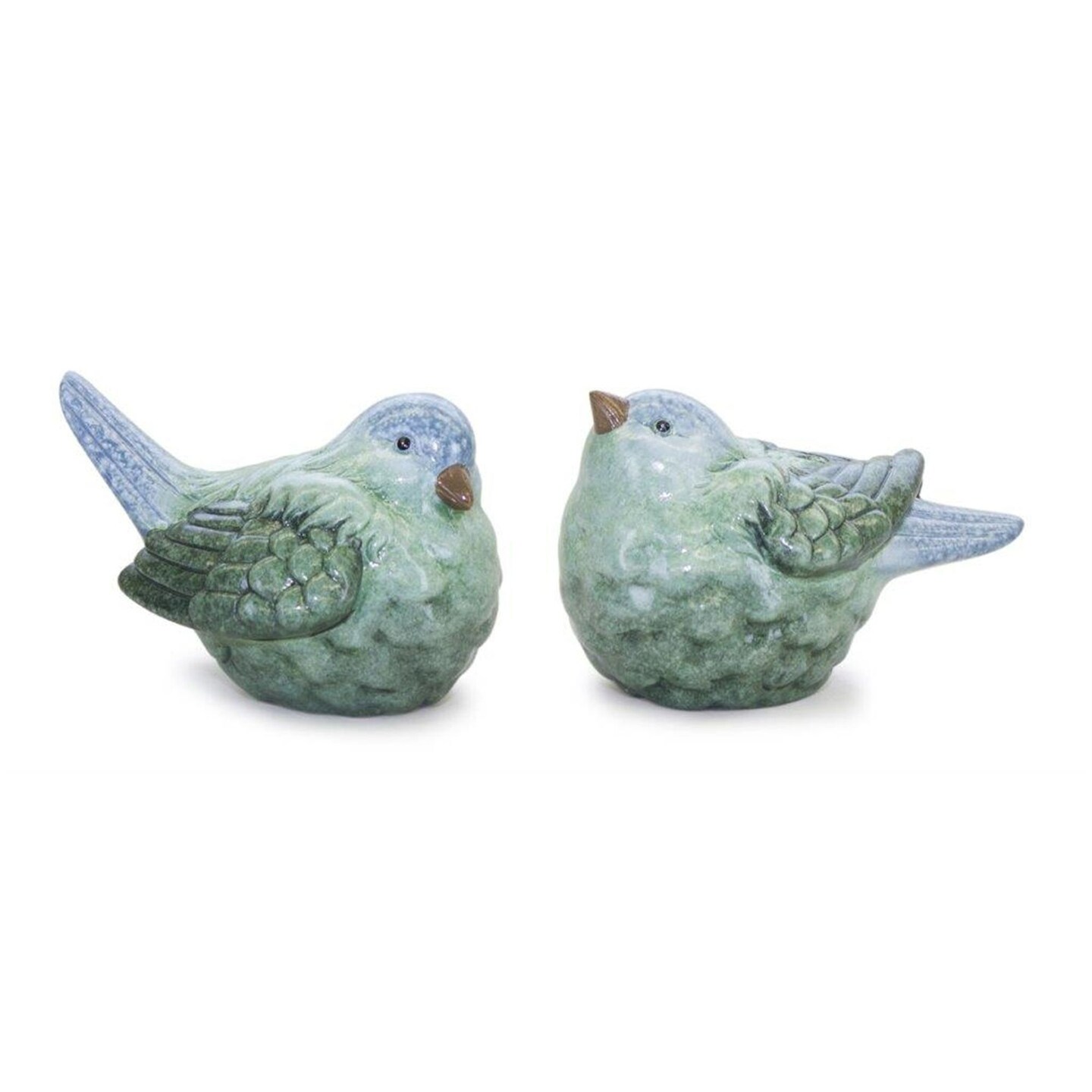 Melrose Set of 2 Bird Tabletop Glazed Figurines 6.5&#x22;