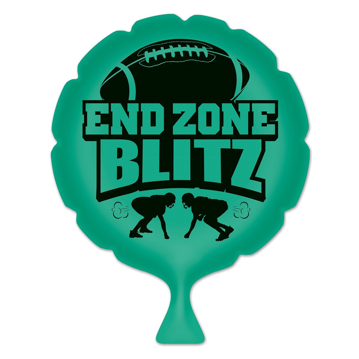 Beistle Set of 6 Green and Black "End Zone Blitz" Whoopee Cushion With A football - 8"