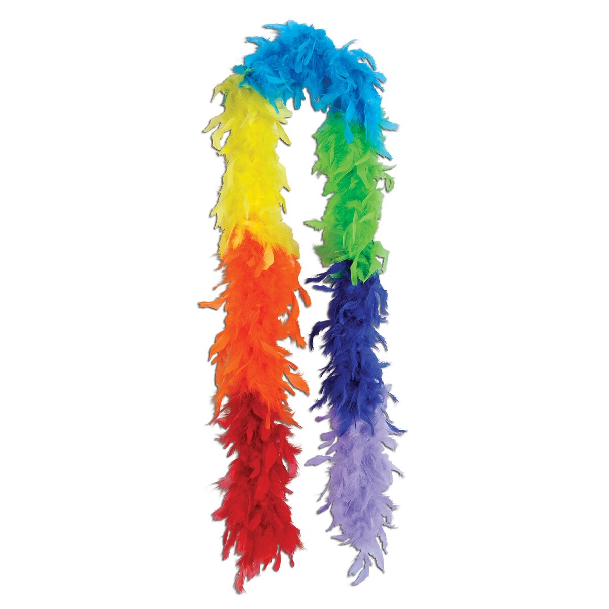 Beistle 6' Club Pack of 6 Multi Colored Fancy Feather Boa Party Favors