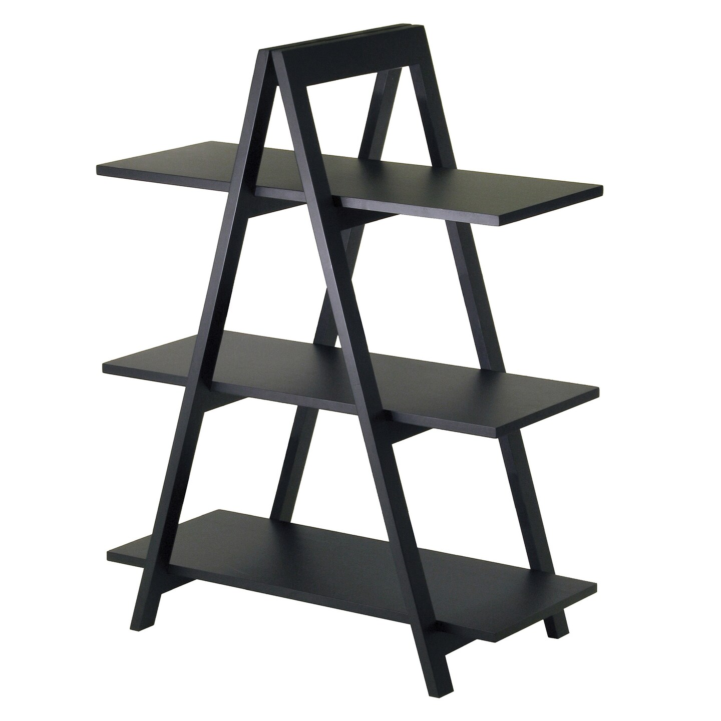 Contemporary Home Living 38.25" Black Unique Aaron A-Frame Decorative Shelf