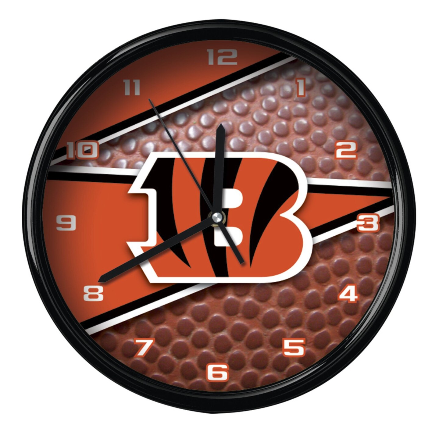 The Memory Company 11.5&#x22; Brown and White NFL Cincinnati Bengals Wall Clock