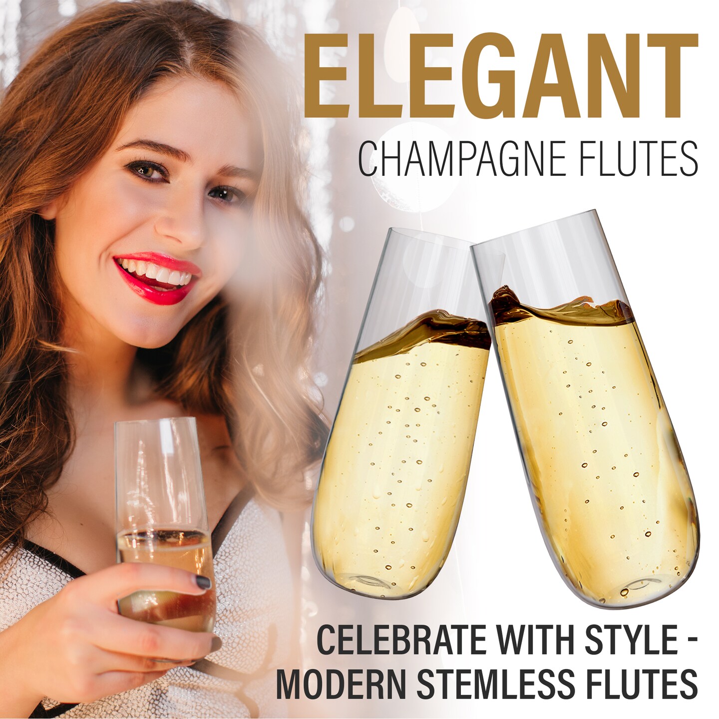 8 oz. Personalized Fiancé Reusable Glass Champagne Flute Set - 2 Ct.