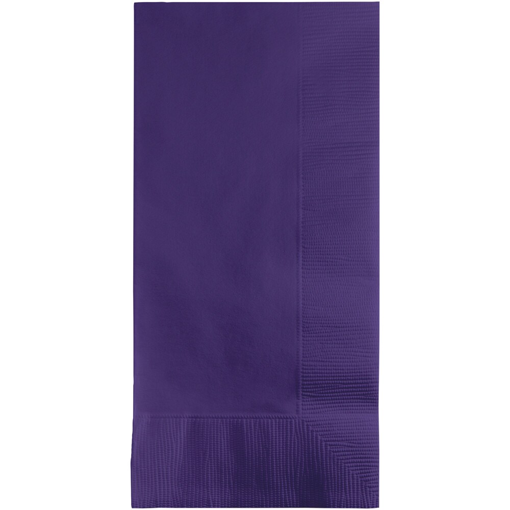 Party Central 2-Ply Disposable Party Dinner Napkins - 8&#x22; - Purple - Club Pack of 600