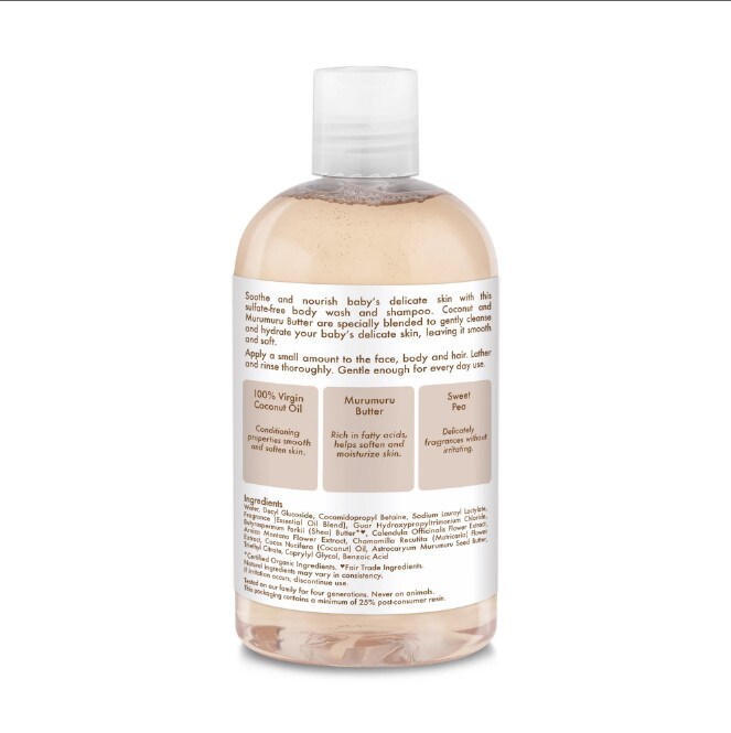SHEA MOISTURE - Baby Wash & Shampoo with Sweet Pea & Murumur - 13 OZ