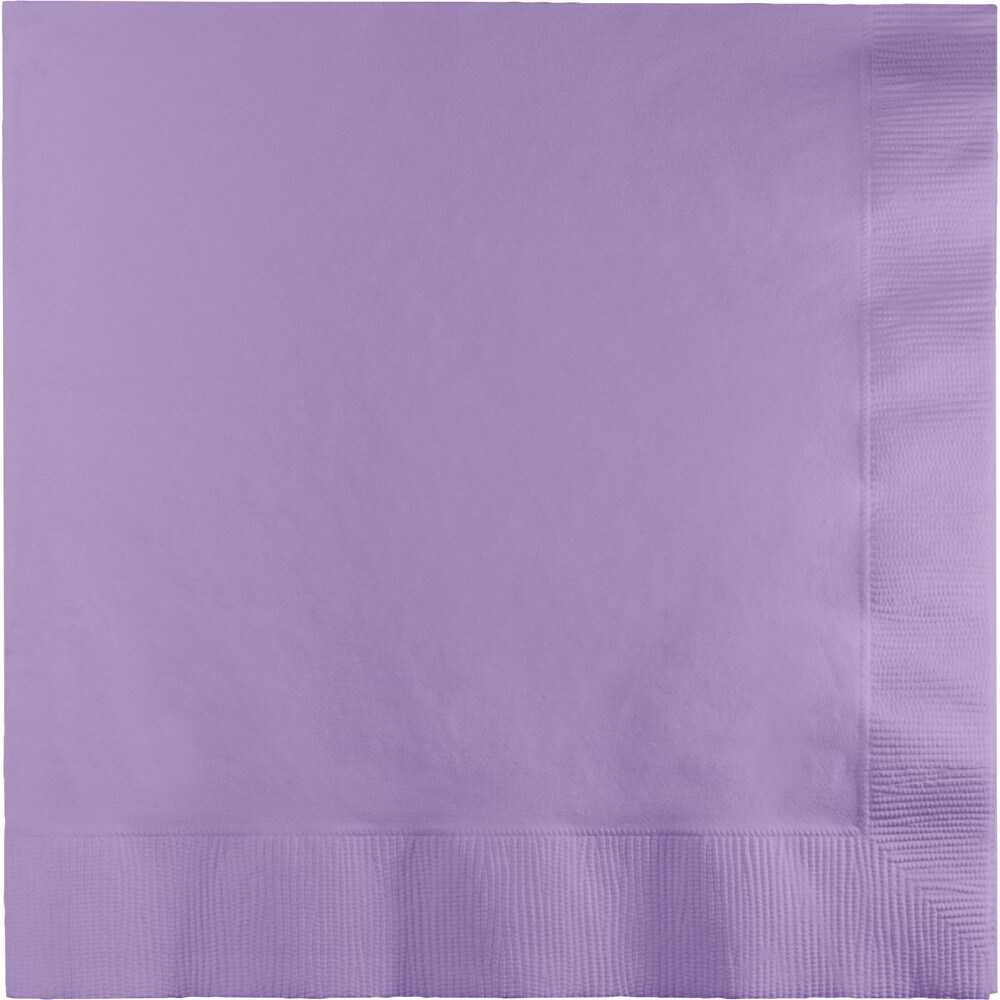 Party Central Club Pack of 250 Lavender Purple Solid 3-Ply Disposable Dinner Napkins 8.75&#x22;