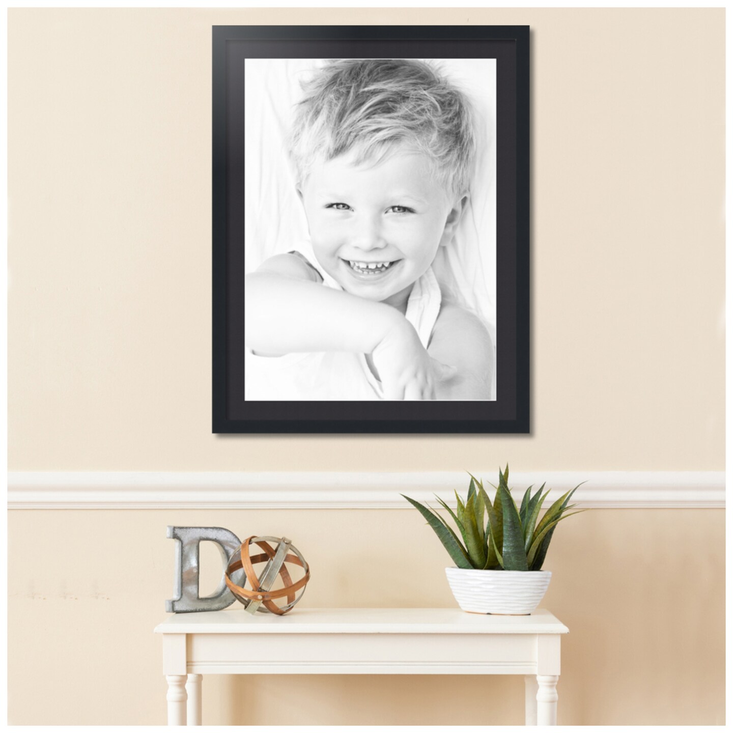 ArtToFrames 26x34&#x22; Matted Picture Frame with 22x30&#x22; Single Mat Photo Opening Framed in 1.25&#x22; Black and 2&#x22; Mat (FWM-3926-26x34)