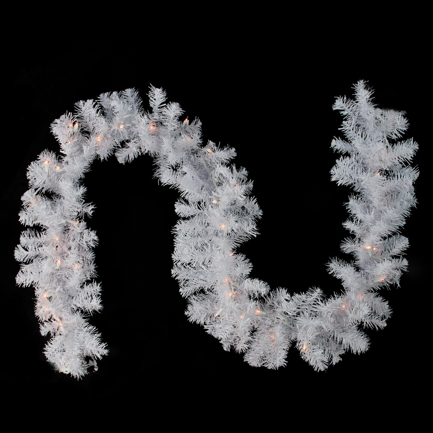 Northlight Pre-Lit Crystal Spruce Artificial Christmas Garland - 9' x 12" - Clear AlwaysLit Lights