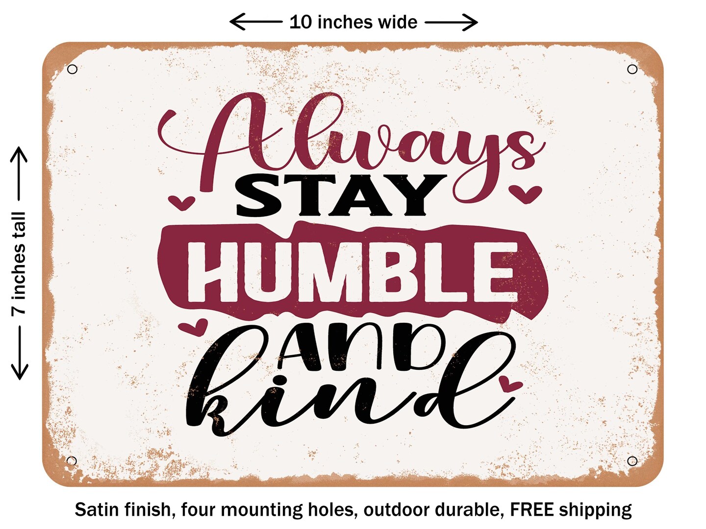 Bee Humble And Kind Metal Sign – Colhouse Designs Wholesale
