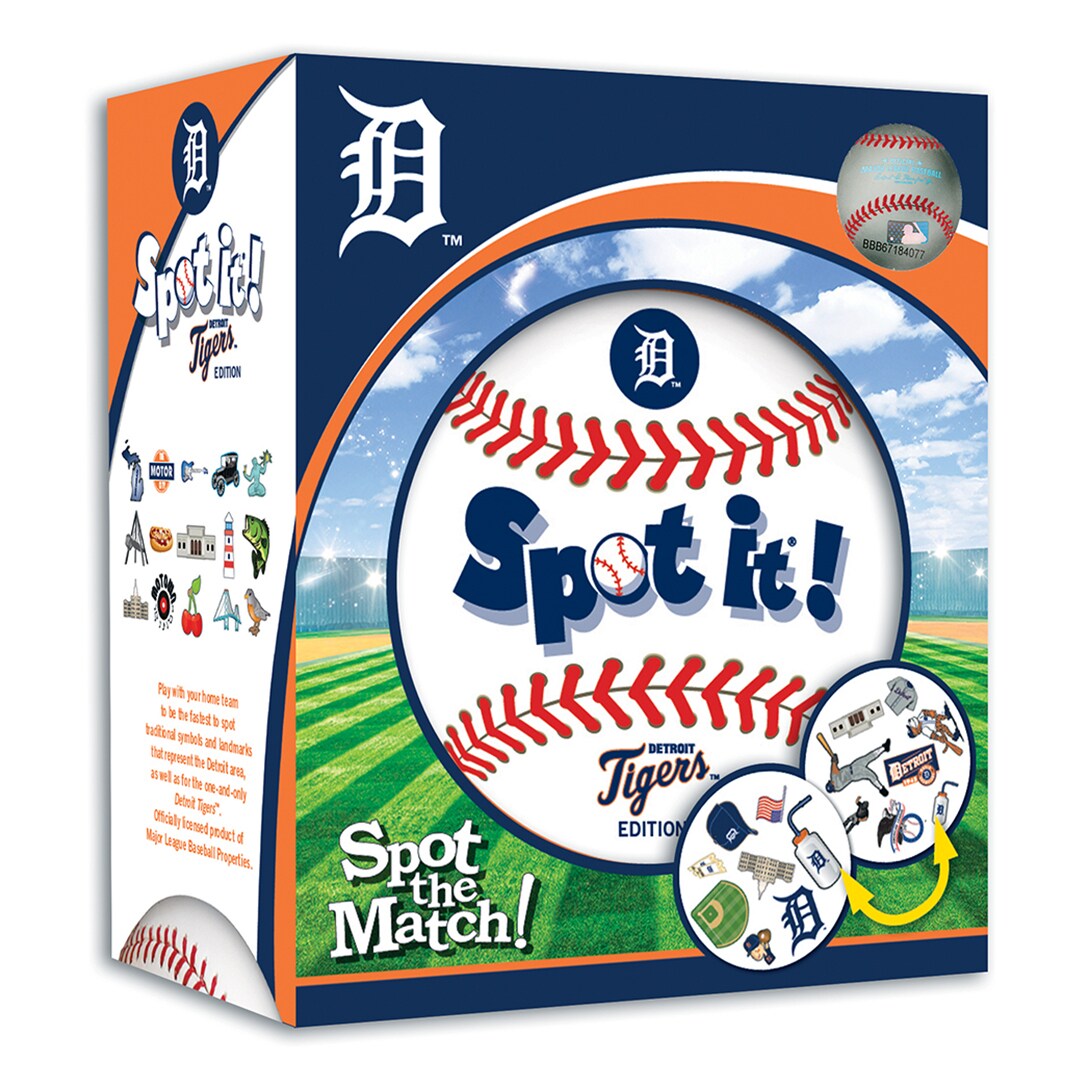 Masterpieces Officially Licensed MLB Detroit Tigers Spot It Game for Kids and Adults