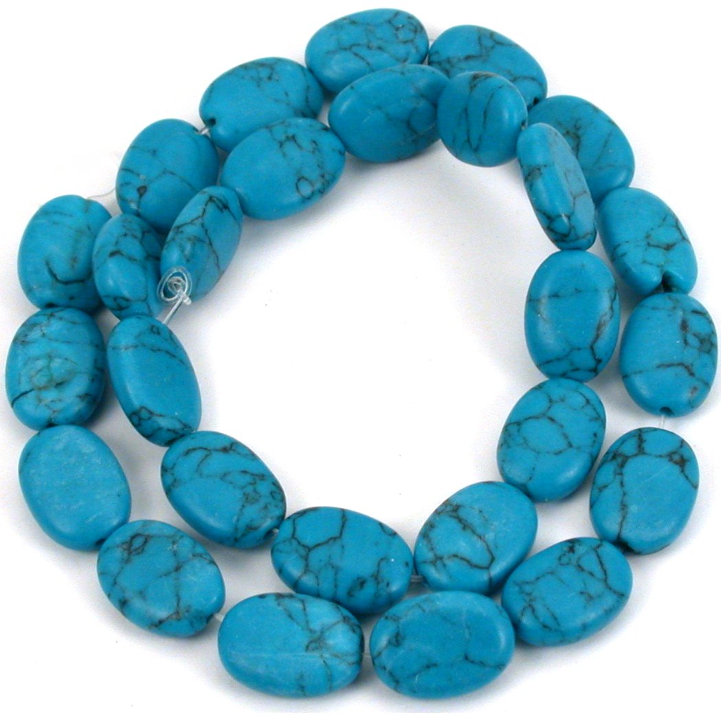 7 Strands Synthetic Turqoise, Various Shapes &#x26; Sizes, 1 Strand Blue Glass Beads