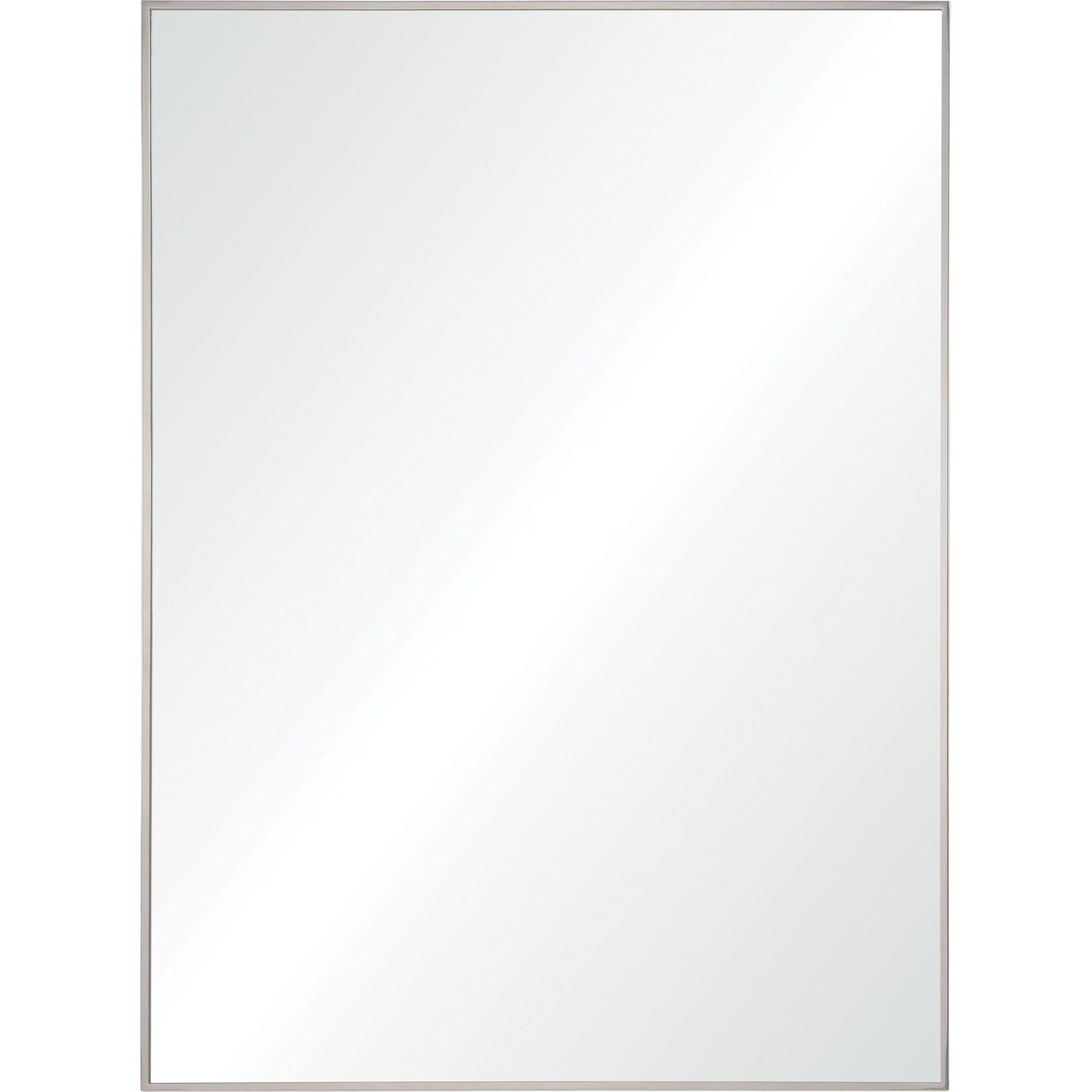 Signature Home Collection 40&#x22; Stainless Steel Framed Rectangular Wall Mirror