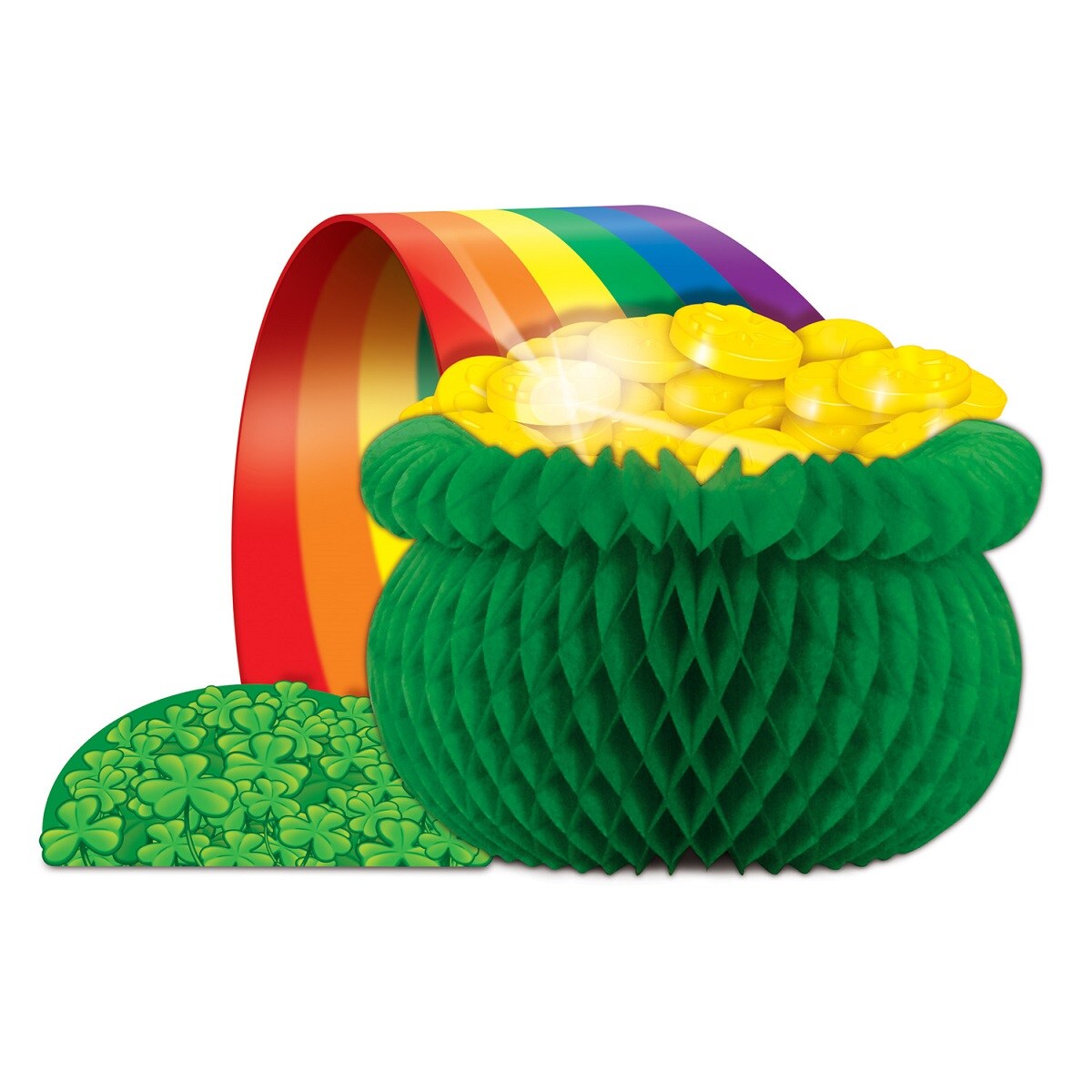 Party Central Club Pack of 12 Multi-Color Pot St. Patrick&#x27;s Day Tabletop Decor 12.5&#x22;