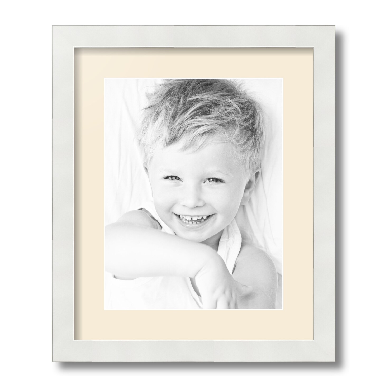 ArtToFrames 14x17&#x22; Matted Picture Frame with 10x13&#x22; Single Mat Photo Opening Framed in 1.25&#x22; White and 2&#x22; Mat (FWM-3966-14x17)