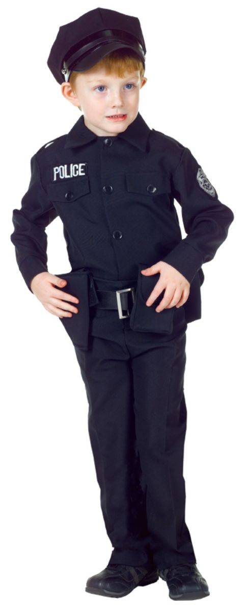 The Costume Center Black Policeman Set Boy Child Halloween Costume - Large