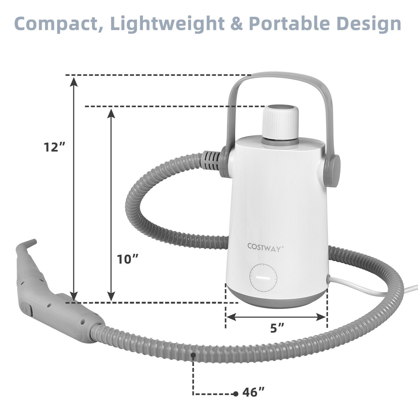 1000W Multifunction Portable Hand-held Steam Cleaner with 10 Accessories
