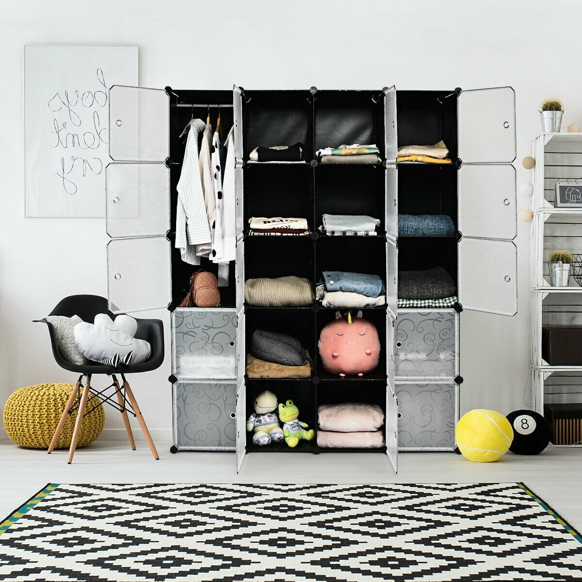 20-Cube DIY Cube Storage Organizer Cube Closet Storage Shelves