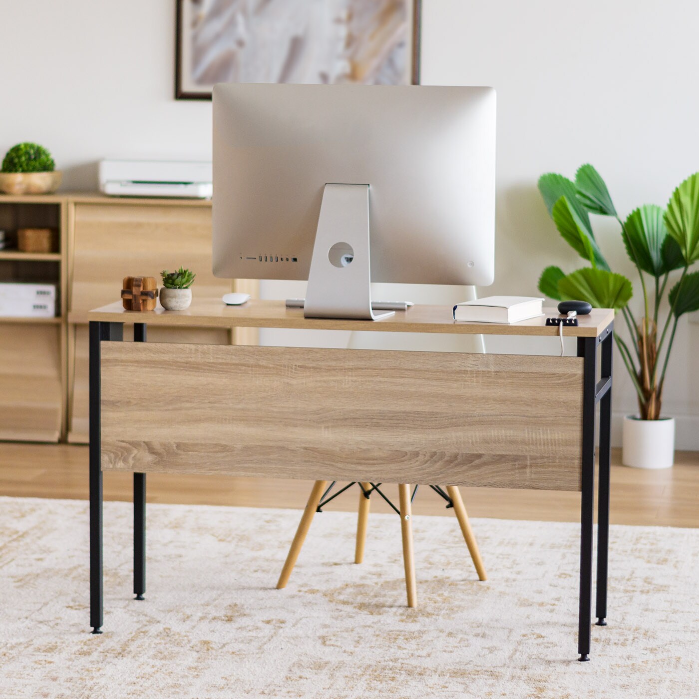 IRIS USA Office Computer Desk Table with Organizer and Cable Tray