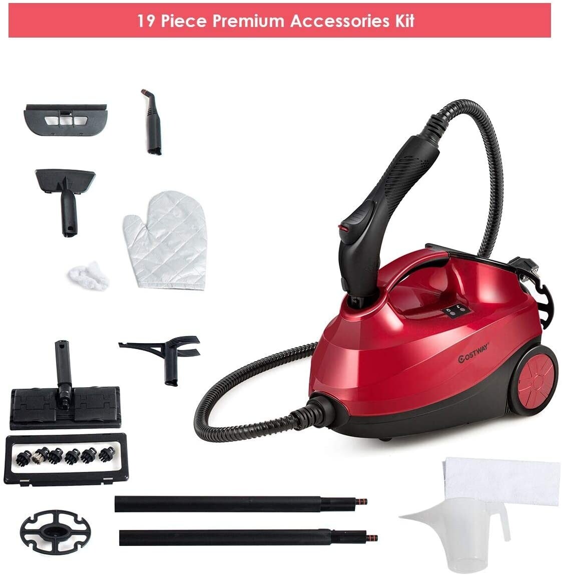 Heavy Duty Multi-purpose Steam Cleaner Mop with Detachable Handheld Unit