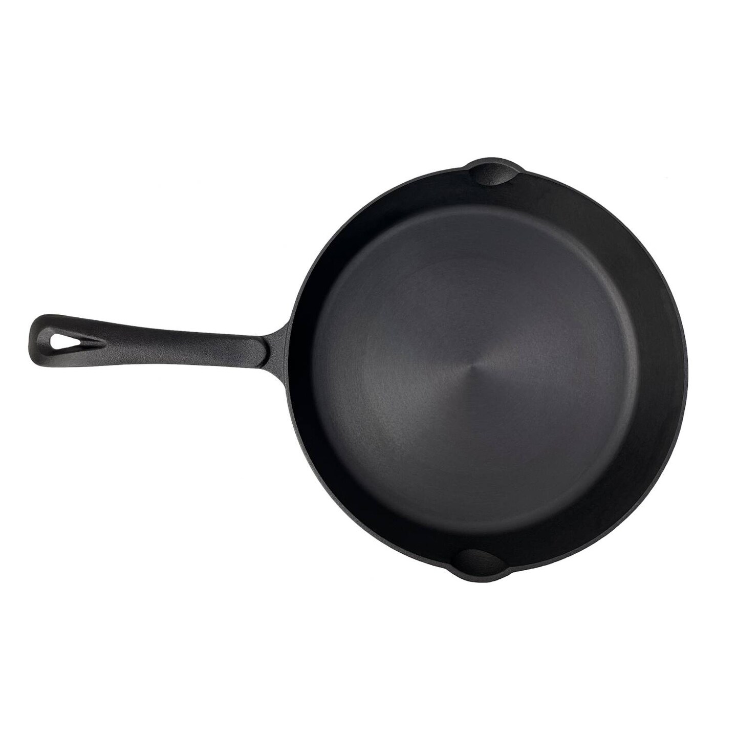 Lehman&#x27;s Cast Iron Skillet - Nitrogen Hardened Cookware, Tough but Lightweight, No Need to Season, Silicone Safety Handle Included