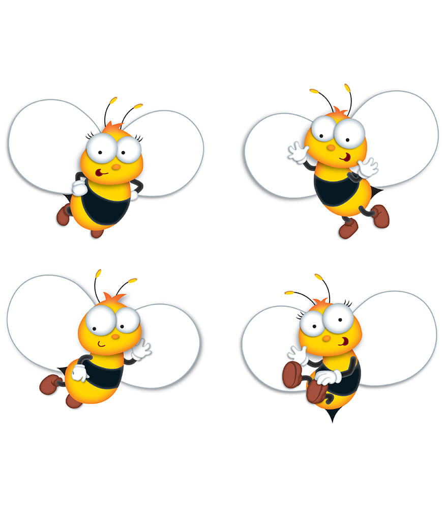 Carson Dellosa 45-Piece Buzz-Worthy Bee Bulletin Board Cutouts, Bumble Bee Cutouts for Bulletin Board, Spring Classroom Décor, Elementary and Seasonal Classroom Décor