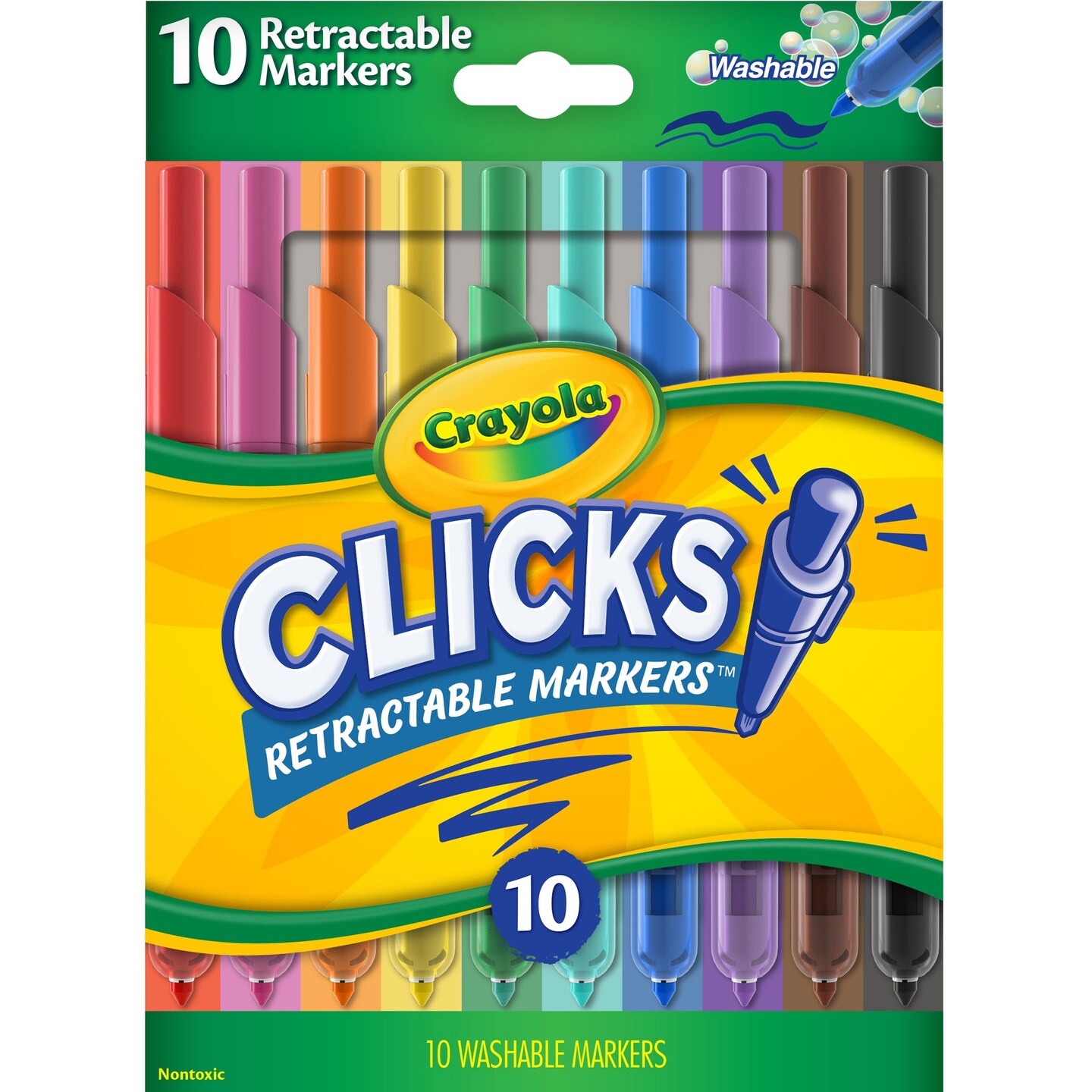 Crayola 10 Ct Washable CLICKS Retractable Markers&#x2122;