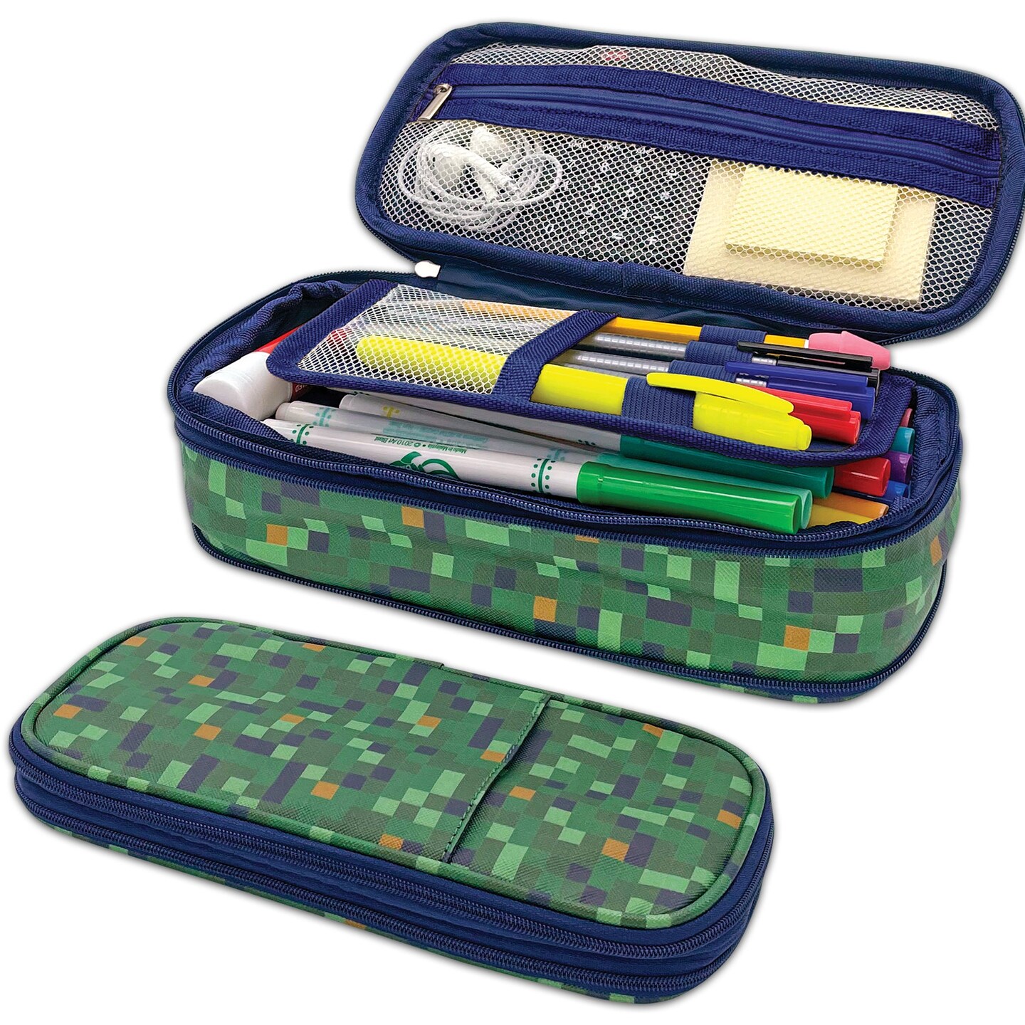 Pixels Pencil Case, Pack of 3