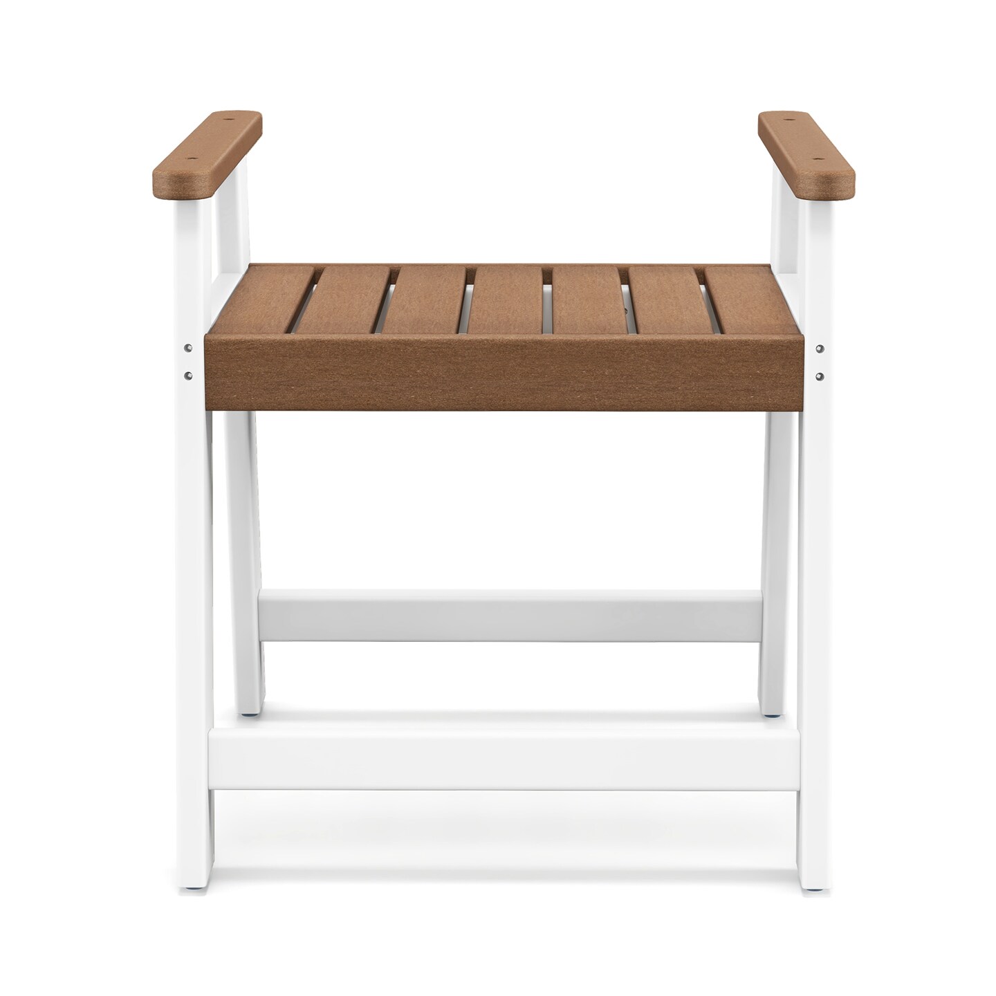 Shower Bench with Arms for Inside Shower Shaving Legs with Non-Slip Rubber Foot-pads