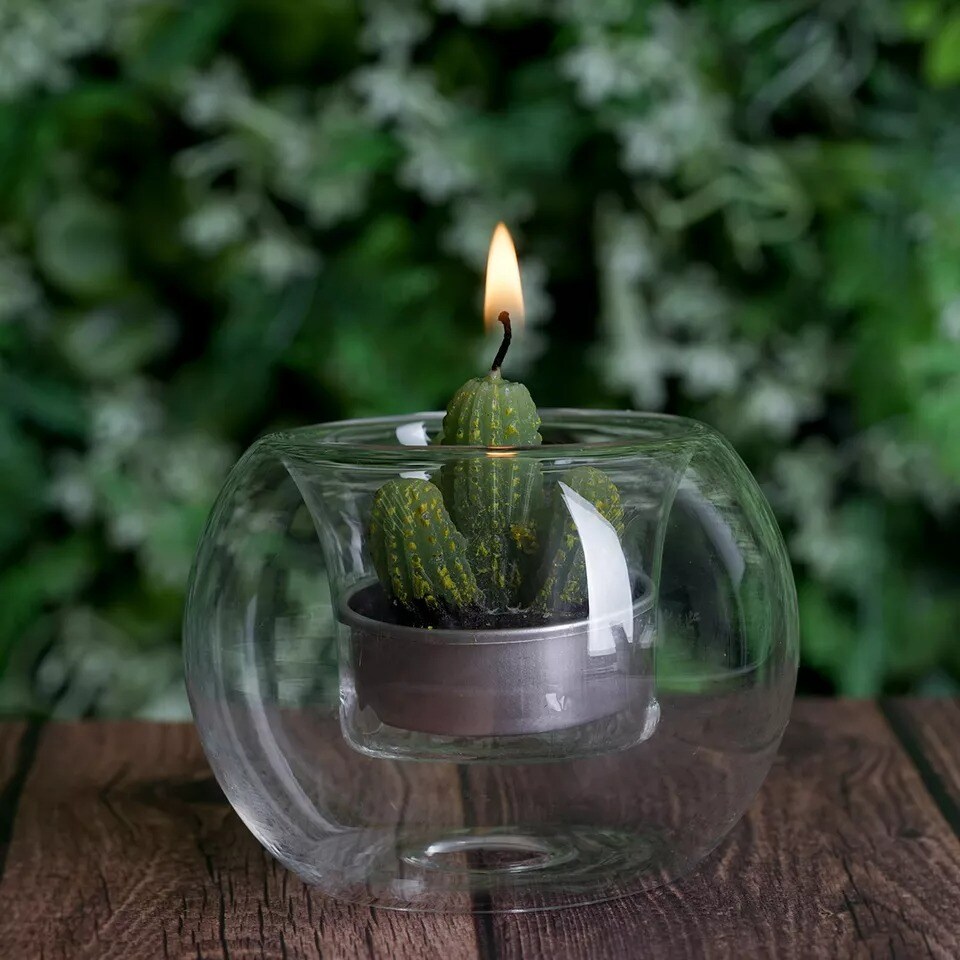 6 pcs Clear Glass Globe Votive Candle Holders for Wedding Party Centerpieces