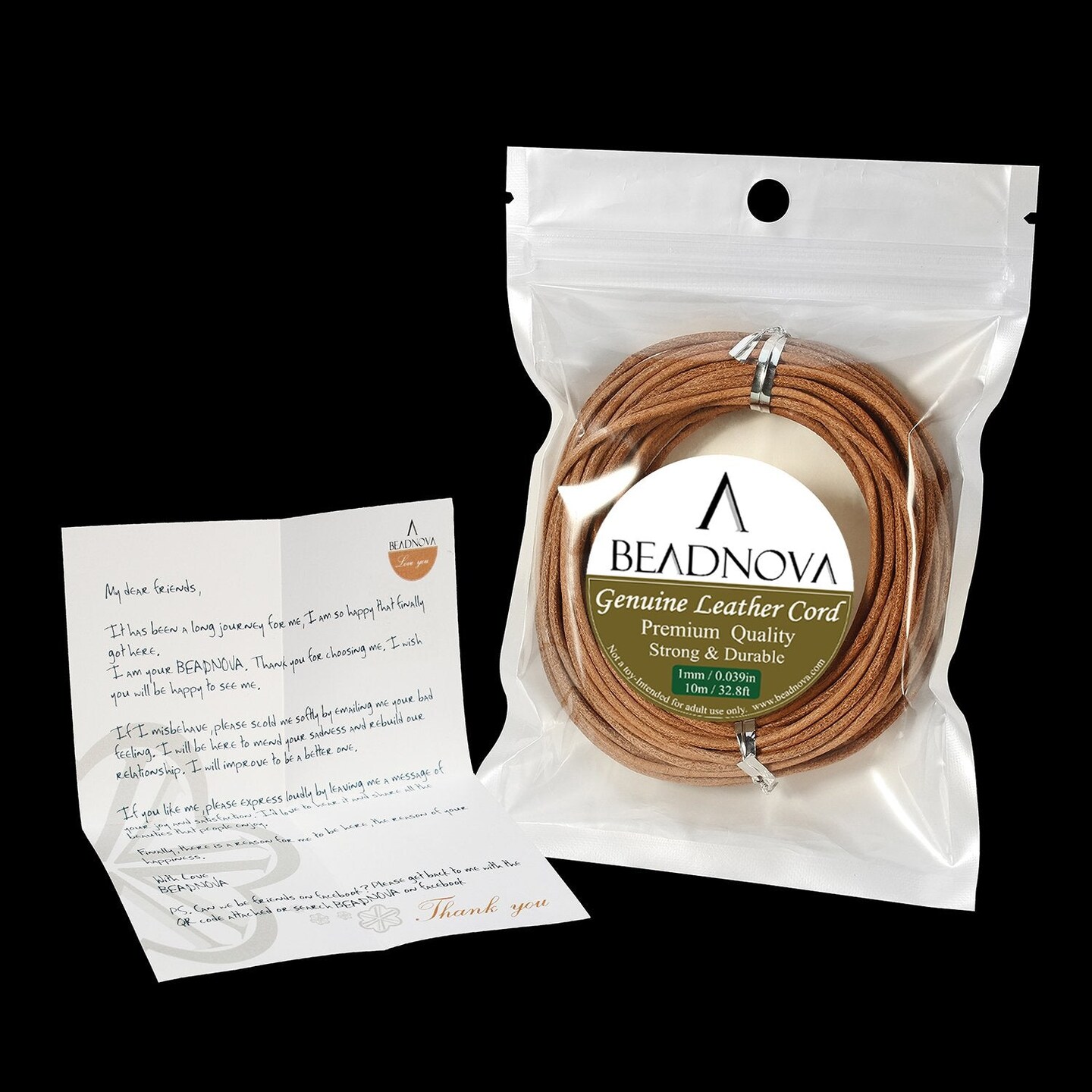11 yard Genuine Round Leather Cord Natural Leather Strips for Jewelry Making Bracelet Necklace Beading (1.0mm)