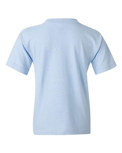 Youth Short Sleeve Heavy Cotton T-Shirt Breathable and Long Lasting